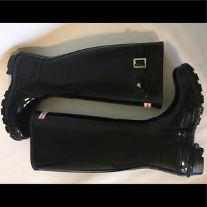 Hunter Classic Black Rain Boots Size 5 women's